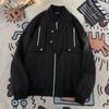 Chaqueta americana de calle para hombre otoño e invierno casual deportes marca de moda retro pareja chaqueta de piloto chaqueta
