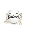 Bolsa de Basquete Personalizada da Moda Ins 2025 Nova Bolsa Versátil de Ombro Transversal Estilo Coreano Pequena Bolsa Redonda Bolsa Feminina Transfronteiriça