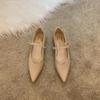 Zapatos de tacón bajo de diseño nuevo para la primavera de 2026, estilo nicho, estilo retro francés, tacón grueso, hebilla antideslizante, zapatos para mujer