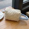 Coreia do Sul no estilo japonês acolchoado amor amor viagem portátil saco cosmético armazenamento organizando saco lápis portátil caso bolsa lápis feminino