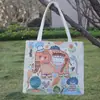 Bolsa de Lona Bordada a Doble Cara con Alambre Dorado de Pavo Real, Bolso de Doble Asa, Bolso de Compras de Gran Capacidad, Nuevo Estilo Étnico, Bolsa de Viaje