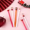 Pluma de gel de dibujos animados navideños alto valor de color actividades navideñas compartir pequeños regalos premios para estudiantes pluma de regalo papelería al por mayor