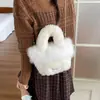 Bolsa de Balde para o Dia a Dia Transversal Super Quente Bolsa de Pelúcia Feminina Ombro Único Casual Nova Moda Outono Inverno Versátil Temperamento 2026