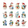 Natal Transfronteiriço Novos Produtos Mais Vendidos Acrílico Plano Boneco de Neve de Natal Atmosfera Festiva Decoração de Árvore de Natal Pingente