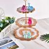Yixing DIY Transfronterizo Estilo 2 Ins Bandeja de Tres Niveles con Forma de Flor Plato de Frutas Bandeja de Té Mesa Fruta Molde de Silicona