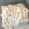 Entity Packing Nube Algodón Verano Nuevo Estilo Pijama para Mujer Delgado Dulce Dibujos Animados Manga Corta Pantalón Corto Conjunto de Ropa para el Hogar
