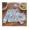 Chaqueta para Niña Estilo Nuevo con Estampado de Dibujos Animados y Tirantes Conjunto de Dos Piezas -615018