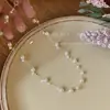 Collar de Aliento de Bebé de Perlas de Doble Capa Coreano para Mujer, Lujo Accesible Cadena para Clavícula de Gama Alta de Nicho, Accesorios de Moda y Versátiles
