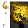 Luz Ambiente LED de Ferro Forjado Estilo Europeu Alimentada por Energia Solar Plug-in Exterior à Prova d'Água Decorativa para Gramado Jardim Pátio