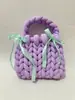 Comercio Exterior Hilo Fresco Súper Grueso Bolso Tejido a Mano DIY Bolso Terminado Bolso de Mano Tejido a Mano Hecho por Uno Mismo Regalo para Novia