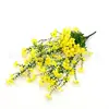 Popular 69 Galhos Eucalipto Artificial Narciso Orquídea Decoração Externa para Casa Trepadeira Pendurada na Parede Flor Artificial Trepadeira Decoração de Natal