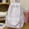 Mochila Casual de Cuadros Corrugados Estilo Nuevo para Niñas, Adecuada para Estudiantes de Secundaria, Preparatoria y Universidad, para la Clase y el Uso de Computadora