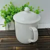 Taza Cerámica Blanco Puro, Taza de Agua de Gran Capacidad, Taza de Jefe Grande, Taza de Té con Tapa, Taza de Regalo con LOGOTIPO
