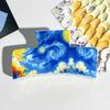 Nuevo Clip Simple de Pintura al Óleo de Van Gogh de Amazon Clip de Tiburón de Gama Alta Accesorios para el Cabello Venta al por Mayor
