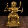 Gu Yunzhai Dios del Fuego Latón Dorado Nezha Tercer Príncipe Tres Cabezas y Seis Brazos Fuego Dexing Junhu Dezhen Junhuo Wang Ye