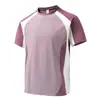 Camiseta Personalizada con Cremallera para Hombre, Camiseta Base de Retazos Cuello Redondo, Nueva Camiseta de Manga Corta de Verano para Hombre para Deportes al Aire Libre