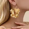 Pendientes florales populares transfronterizos europeos y americanos, elegantes, a la moda, de lujo ligero, de alta gama, modernos, adecuados para el uso diario, para ir al trabajo y para fiestas, versátiles