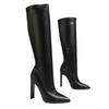 Botas Longas 2025 Inverno Novas Botas de Couro Femininas Venda por Atacado de Fábrica Botas de Cano Alto Tamanho Grande Bico Fino Botas Longas para Mulheres