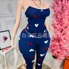 Pijama Feminino Outono 2025 Calça de Alça Estampada Slim Sexy Conjunto de Roupas para Casa Venda Quente na Amazon Europeia e Americana