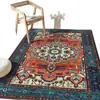 Alfombra TEMU Transfronteriza Estilo Étnico Persa Resistente a la Suciedad Resistente al Desgaste Alfombra de Gran Superficie para Sala de Estar Fácil de Manejar Alfombra para Mesita de Noche de Dormitorio