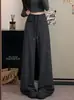 Pantalones Casuales Nuevos de Otoño 2026 para Mujer con Rayas Fluidas, Corte Holgado, Diseño Versátil, Pantalones Largos de Pierna Ancha Adelgazantes al por Mayor