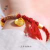 Tienda de oro de alta gama mismo estilo Pulsera Lama Rojo Amarillo Dios de la Riqueza cuerda de algodón de la suerte Cuerda trenzada hecha a mano de Tíbet Pulsera de oro de arena de Vietnam
