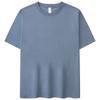 Código europeo y americano hombres hombro caído americano suelta algodón camiseta hombres marca de moda color sólido manga corta transfronteriza personalizada 240G