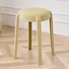 Bancos de Plástico para Uso Doméstico, Apilables, Lujo Ligero, Taburetes Redondos Acolchados Suaves de Gama Alta, Sala de Estar, Comedor, Mesa de Comedor, Bancos de Ocio al por Mayor
