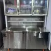 Gabinete Comercial de Doble Compartimento, Mesa de Trabajo de Acero Inoxidable Vertical de Doble Temperatura y Doble Control, Gabinete de Refrigeración y Congelación de Gran Capacidad para Cocina