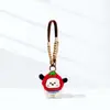 Adorable Muñeco de Peluche Cachorro Cabeza de Tomate en Forma de Corazón Llavero Colgante para Bolso Decoración de Mochila Cadena de Llavero Lanyard