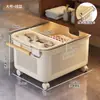 Cesta para ropa sucia, cesta de almacenamiento para ropa sucia debajo del estante del gabinete del baño con ruedas, diseño hueco, para uso doméstico, cesta de almacenamiento para baño para artículos varios, cesta de lavandería