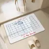Tapetes de piso de terra de diatomáceas rígidos feitos sob medida para banheiros, tapetes absorventes, tapetes antiderrapantes para uso doméstico, tapetes de piso de terra de diatomáceas naturais