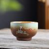 Taza de té de cerámica tamaño grande pequeño taza personal maestra horno de leña cambio juego de té kung fu taza de té especial mayoreo