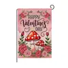 Bandera de Jardín para el Día de San Valentín Personalizada al por Mayor Decorativa para Exteriores y Patios Bandera Impresa con Patrón de Corazón Bandera de Jardín
