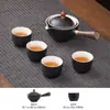 Conjunto de Chá de Viagem Artefato para Fazer Chá Preguiçoso Copo Rápido para Convidados Preparo Livre e Fácil Conjunto Portátil de Chá Kung Fu Conjunto de Xícaras de Chá Bule Doméstico