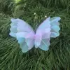 Flores de tul de mariposa tridimensionales simuladas para decoración de bodas, flores de red de tul reales para decoración de bodas y festividades, accesorios para fotografía de bodas de novia