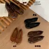 Zapatos JIA MEI RUI estilo coreano retro de punta dividida, sin cordones, para mujer, mocasines planos de verano con suelas suaves y ajuste cómodo