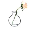 Alambre de Hierro Escandinavo Flores Secas Soporte para Arreglos Florales Jarrón de Metal Adorno Creativo de Escritorio Soporte para Jarrón Móvil Artesanías de Alambre de Hierro