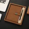 Caixa de Presente para Caderno de Negócios Conjunto de Pen Drives A5 Caderno B5 Atividade de Volta às Aulas para Estudantes Conjunto de Presente