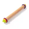 Rolo de massa de ébano com pontas arredondadas e pontiagudas, rolo de massa de madeira maciça para assar, produto de alto valor e popular.