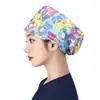 Gorro Quirúrgico de Algodón Puro para Cabeza Grande para Hombres y Mujeres, Gorro de Trabajo, Gorro de Enfermera, Gorro de Dibujos Animados Elástico Venta al por Mayor
