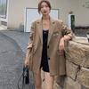 Leche de papaya primavera ropa de mujer Nueva Moda versión temperamento diseño entallado traje pequeño cordón en la cintura moda femenina