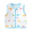 Colete de bebê de 0 a 2 anos, outono e inverno, acolchoado, masculino e feminino, colete de algodão para bebê