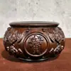 Adornos de Cornucopia Tallados en Ébano Artesanías de Madera Maciza Decoración para Sala de Estar Oficina en Casa Regalos para Apertura de Tienda