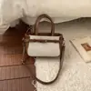 Bolso retro de bloques de color, moderno y elegante, bolso de hombro versátil estilo coreano, bolso cruzado chic y elegante para ir al trabajo