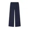 Comercio Exterior Azul Marino Elegante Reunión Lleno de Temperamento Relajado y Moderado Manga Ancha Conjunto de Traje para Viajar