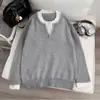 Suéter minimalista de dos piezas de moda para hombre, nueva colección otoño/invierno 2026, prendas de punto para hombre, ropa de invierno, estilo artístico