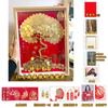 Ocho Direcciones de la Riqueza Moneda de 50 Centavos Árbol de Dinero Árbol de la Fortuna Hecho a Mano Kit de Materiales para Marco de Fotos DIY Regalo de Apertura