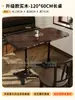 Combinación Retro de Mesa de Café y Silla, Silla para Tienda de Postres y Panadería, Silla para Tienda de Té con Leche, Mesa de Madera Maciza Comercial para Restaurante Americano Occidental