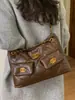 Bolso Grande de Alta Gama Estilo Retro 2025 Nuevo Bolso de Hombro Cruzado para Viajes Diarios Bolso Tote de Moda para Mujer